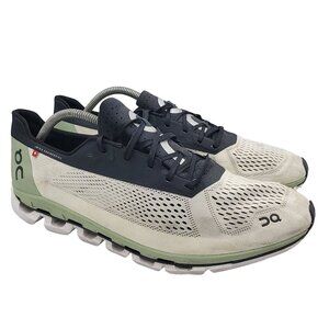 On Running Cloudboom Mens 12 White Black Green Shoes Athletic Running Walking